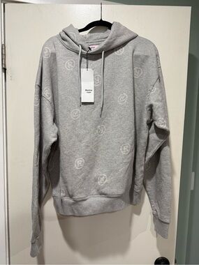 NWT Gray Martine Rose Monogram Classic Hoodie - Size L
